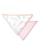 Moon Pack Of 2 Organic Muslin Bibs Feather And Stripes
