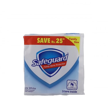 Safeguard Pure White Soap 125 gr (Pack of 3)