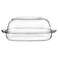 Oven/Serving Dish With Lid, Clear Glass, 42X26 Cm