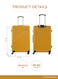 ParaJohn ABS Hardside Spinner Check In Large Luggage Trolley, 28 Inch, Yellow