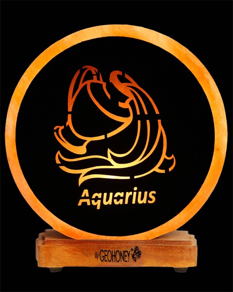 Geohoney Himalayan Salt Lamp - Zodiac Sign Aquarius