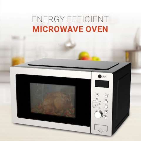 AFRA Microwave Oven With Digital Control, 30L,1200W - Multiple Power Levels, Compact Design With Oven Grill And Quick Defrost Feature, ROHS, And CB Certified, AF-3012MWSL, With 2 Years Warranty