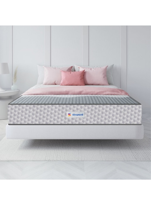 Sleepwell Ortho Pro Profiled Foam, 100 Night Trial, Impressions Memory Foam Mattress With Airvent Cool Gel Technology, Queen Bed Size (200L x 160W x 30H cm)