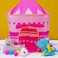 Portable Children Kid Play Tent Activity House Lovely Castle Cute(Pink)