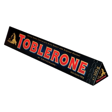 Toblerone Dark Chocolate With Honey And Almond Nougat 100g
