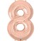 Qualatex Number 8 Foil Balloon- 42-Inch Size- Rose Gold
