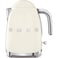 Smeg 50's Style Electric Kettle KLF03CRUK, 3000 W, 1.7 L, Cream, Stainless Steel, Glossy Finish