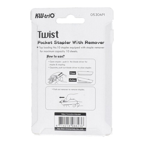 KW-Trio Twist Pocket Stapler With Remover