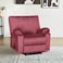 In House Velvet Rocking Recliner Chair - Dark Pink - H1