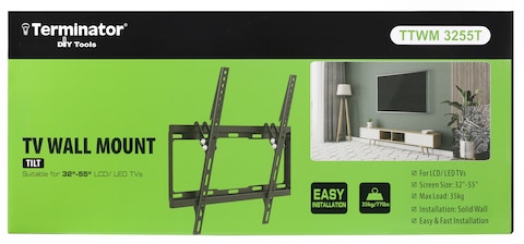 Terminator brand tv wall mount 32 to 55 inch, tilt type