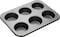 KetZeal Carbon Steel Non-Stick Cup Cake Tray 6 Slot Muffins Bakeware Mould (Black)