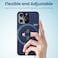 Remson Mag-X Phone Grip Finger Strap Magnetic Phone Kickstand with Silicone Strap Compatible for iPhone 14, 13 Pro/Max/Plus (Blue/Neon Green)
