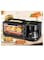 3 in 1 Electric Mini Oven Toaster Multi Function Breakfast Station Coffeemaker Non Stick Frying Pan Toaster Oven Black