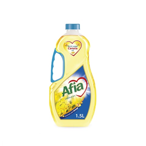 Afia Pure Canola Oil Enriched with Vitamin E Bottle of 1.5L