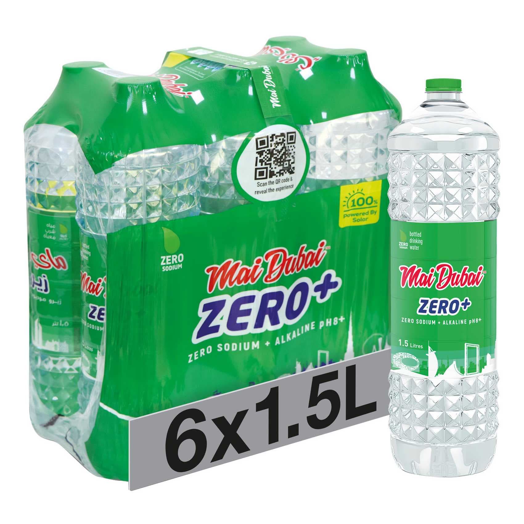 Buy Mai Dubai Zero Sodium Alkaline Water, 1.5L, Pack of 6 Online