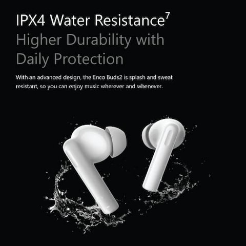 Oppo Enco Buds 2 Bluetooth Truly Wireless in Ear Earbuds with Mic - upto 28 hours listening time,AI noise cancellation for calls