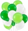 Party Time 30-Pieces Safari Theme Party Balloons Set of 10inches Dark Green, Light Green &amp; White Latex Balloons &amp; White Balloon Ribbon Decoration For Safari Birthday Party Decoration - Party Supplies
