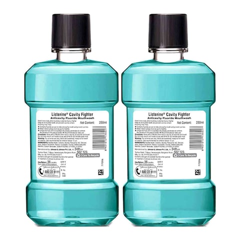 Listerine Advanced Tartar Control Mouthwash, 250ml - Pack of 2
