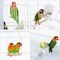 Egardenkart® Open Play Top Bird cage with Rolling Stand for Cockatiel Sun Conure Parakeet (White)