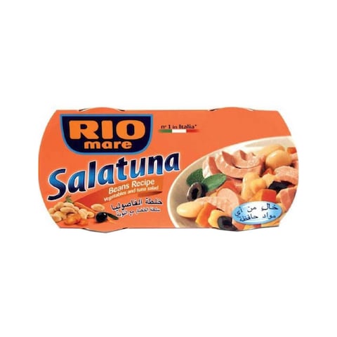 Rio Mare Salatuna Canned Tuna Meat In Beans Recipe - 160 Gram - 2 Pieces