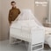 Teknum - 7-in-1 Convertible Kids Bed &amp; Bedside Crib w/ Mattress, Mosquito net &amp; Detachable Wheels(0-12yrs)-White