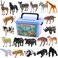 Generic Mumoobear Mini Toy Animal Figures Set, Plastic Wild Zoo Animals In The Jungle Small Safari Kids Toy Figures - 44 Pcs