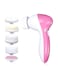 Generic 6-In-1 Electric Facial Cleansing And Massager Machine White/Pink