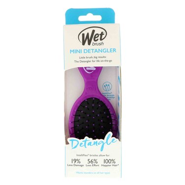 Wet Brush Mini Detangler Hair Brush 1 Piece Purple