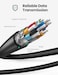 Ugreen 30103 Micro HDMI To HDMI Adapter Cable, Male to Male High Speed HDMI Cable, Supports 3D 4K 60Hz 1080P Audio Return, 2 Meter, Black