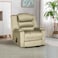 In House Velvet Classic Recliner Chair With Storage Box - Dark Ivory - AB07