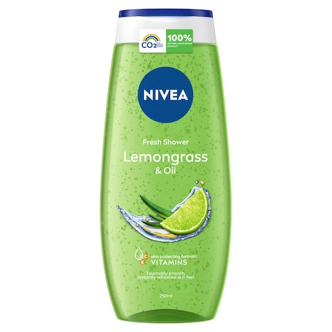 NIVEA Shower Gel Body Wash Lemongrass &amp; Oil Caring Oil Pearls Lemongrass Scent 250ml