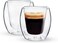 Royalford Brs 2Pc Double Wall Cup Set 300ml RF10526 -Double Wall Cup, Elegant Classic Design, Perfect Glasses For Water, Juice, Beer, Wine, And Cocktails And All Purpose