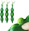 Acerich 3 Pack Edamame Keychain Fidget Toys, Squeeze-A-Bean Puchi Puti Mugen Keyring Pea Soybean Gift