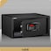 Rubik Safe Box Large Steel Strongbox with Hotel Style Digital Lock and Key Entry for Home Office Business (Size 42x20x37cm) Black