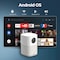 Wownect Android Projector [300 ANSI/Screen Size Upto 200&quot;]Native 1080P FULL HD Mobile Screen Mirroring Android 9.0 TV Downlaod App Bluetooth Wifi Home Theater Outdoor Video Gaming Projectors  - White
