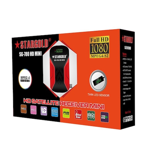STARGOLD Full HD TV Satellite Receiver 1080 Blind Scan With 5000 Channels Twin LED Sensor Receiver
