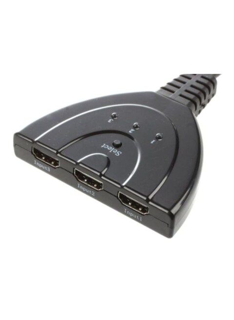 Generic 3-In-1 LED Light HDMI Auto Switch Adapter Black