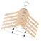 Lavish [ 3-Piece ] Wooden Hangers Coats Suit Garment Clothes Wardrobe Wood Hanger, With Clips