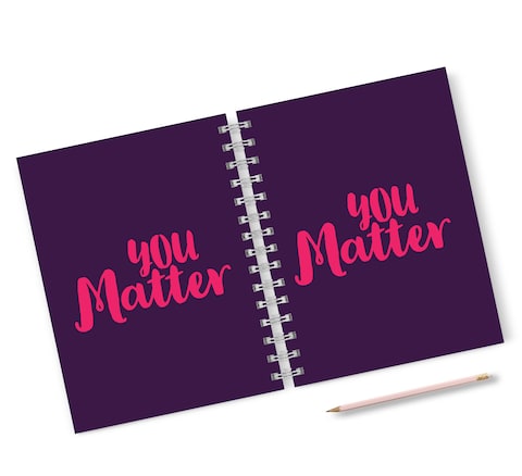 Loud Universe Hardcover Notebook You Matter Motivation Spiral Notebook with Premium High Quality Paper A5 Size