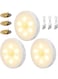 Generic 3 Pieces Sensor LED Night Light USB Charging Human Body Induction Night Lights, Anywhere Wall Light Step Light Stair Light For Bedroom, Cabinet, Kitchen, Entrance