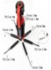 Generic - 8-In-1 Multi Portable Screwdriver Tools Set With 6 Led Torch Red/Black