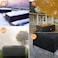 Waterproof Patio Furniture Cover Black,Oxford Garden Furniture Cover, Anti - UV, Windproof, Dustproof, Heat Resistance 242*162*100 cm