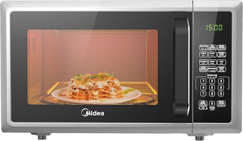 Midea 25L Microwave Oven With Digital Touch Control, 900W Power, Child-Safety-Lock, 10 Power Levels, LED Display with+30s Express Start, Grilling Roasting &amp; Cooking Functions, EM925A2GU-SL