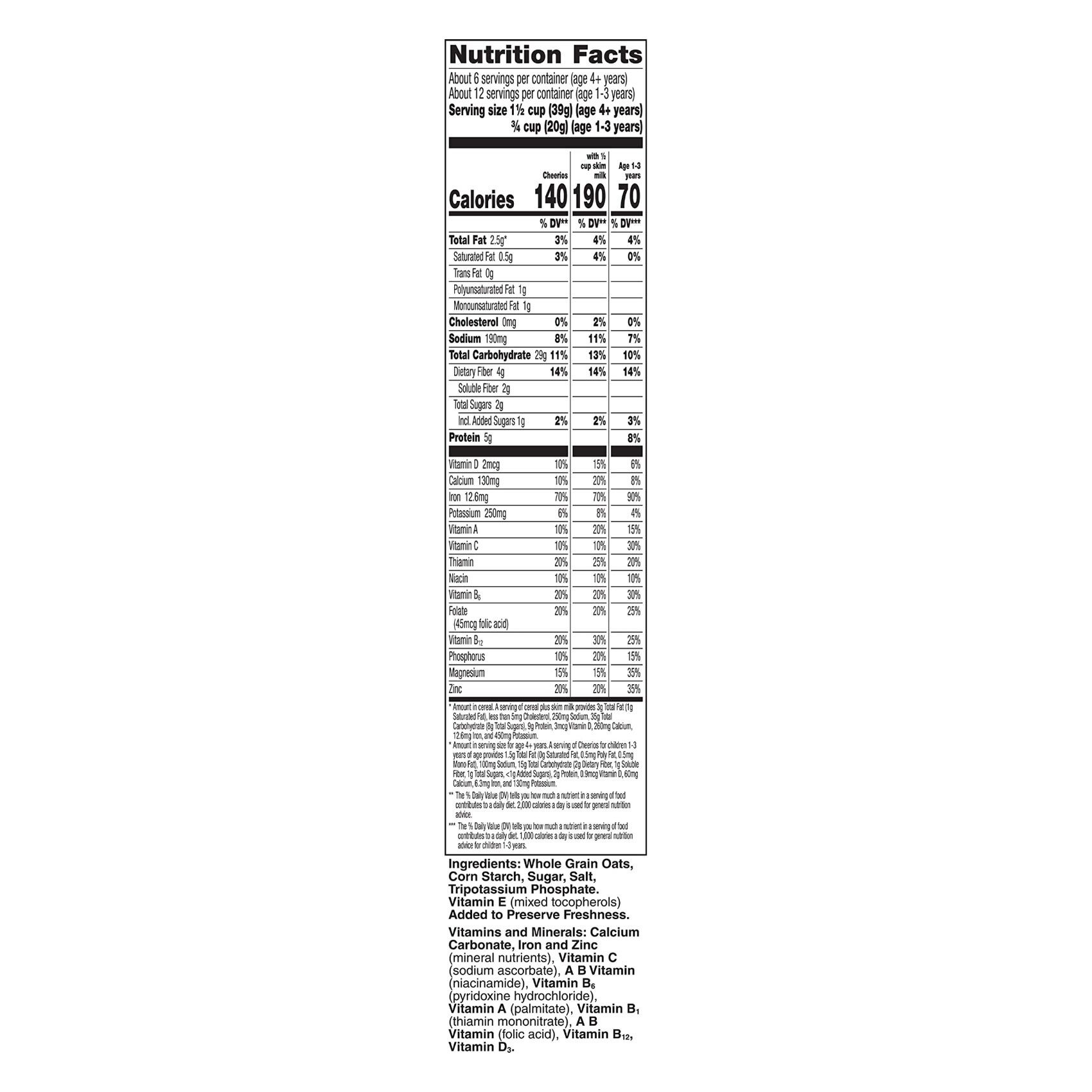 General Mills Gluten Free Oats Cheerios Whole Grain 252 Gram product thumbnail 2