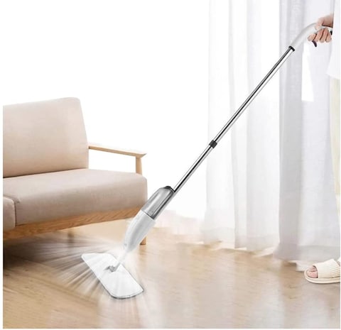 Microfiber Spray Mop for Floor Cleaning, Wet and Dry Floor Cleaner, 360 Degree Spin Microfiber Dust Kitchen Mop with Washable Pad