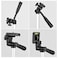 Generic-Mini Desktop Tripod Stand Aluminum Alloy 1/4 Inch Screw 21cm-48cm Adjustable Height for Smartphone Live Streaming Compact LED Video Light Digital Camera