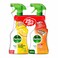 Dettol All Purpose Cleaner Spray Bottle, Lemon Scent + Dettol Kitchen Cleaner Spray Bottle, Orange Scent, 500ml x 2