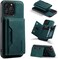 Excuse Premium Case For iPhone 14 Pro Max, Leather Phone Case Back Cover Magnetic Detachable Trifold Wallet Card Holder For iPhone 14 Pro Max - Green