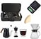 Coffee Maker 7 Piece with Portable Carry Case, Coffee Kettle with Thermometer, Drip Filter Coffee Share Pot,Filters,Coffee Scale,Double wall Mug,Manual Coffee Grinders