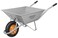 Tramontina Since 1911, Made In Brazil Wheelbarrow Extraforte With Gray Metal Heavy-Duty Bucket 65L Metallic Handle And Pneumatic Tire